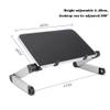 Adjustable Laptop Desk Stand Portable Aluminum Ergonomic Lapdesk for TV Bed Sofa PC Notebook Table Desk Stand with Mouse Pad(DNZ-White) view 2