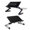 Adjustable Laptop Desk Stand Portable Aluminum Ergonomic Lapdesk for TV Bed Sofa PC Notebook Table Desk Stand with Mouse Pad(DNZ-White) view 3