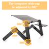 Adjustable Laptop Desk Stand Portable Aluminum Ergonomic Lapdesk for TV Bed Sofa PC Notebook Table Desk Stand with Mouse Pad(DNZ-White) view 4