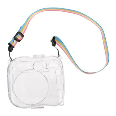 Transparent Instant Camera Case and Scratch-resistant Pouch for Mini Detachable Shoulder Strap Stylish Camera Protector for Instant Photography