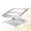 BRIGHTFUFU Foldable Aluminum Alloy Laptop Stand Height Laptop Holder for Home Office and Travel Use Lightweight Design to Prevent Overheating Silver view 4