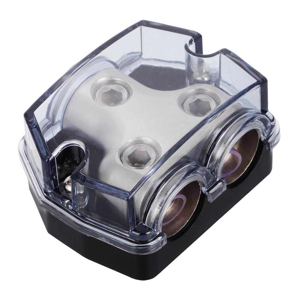 FUNOMOCYA Way Fuse Holder Car Amp Dual Power Distribution Block Stereo Distribution Block Audio Splitter Plastic Alloy