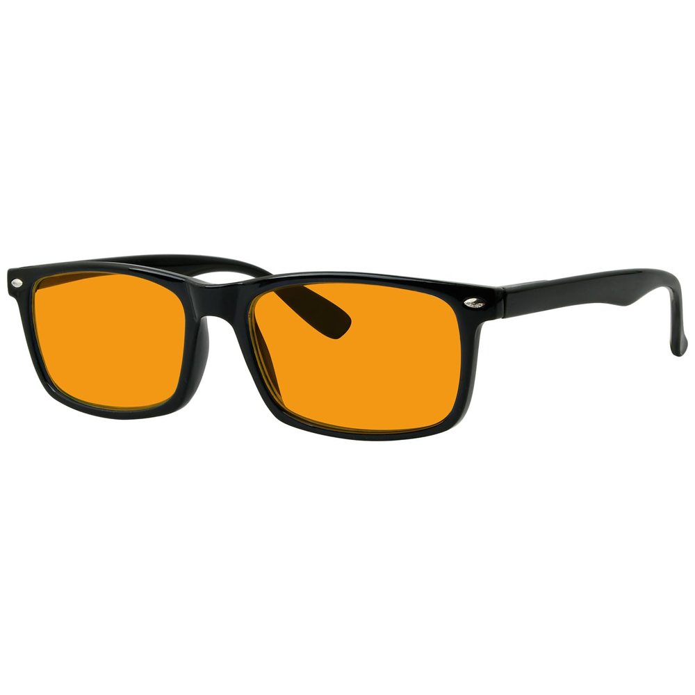 Eyekepper Blue Light Blocking Reading Glasses Orange Tinted Computer Gaming Readers Women Men Black +1.00