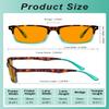 Eyekepper Blue Light Blocking Reading Glasses Orange Tinted Computer Gaming Readers Women Men Black +1.00 view 4