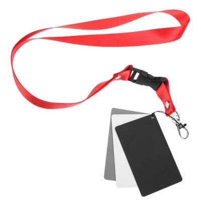 Housoutil 4pcs Grey Cards for Photography Exposure White Balance Calibration Portable Color Checking Cards for DSLR Video Film Durable Material Easy to Carry