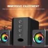 YMGSCC Speaker Wired Combination Speakers Computer Speakers Bass Stereo Music Player Subwoofer Sound Box(D) view 2