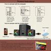 YMGSCC Speaker Wired Combination Speakers Computer Speakers Bass Stereo Music Player Subwoofer Sound Box(D) view 3