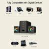 YMGSCC Speaker Wired Combination Speakers Computer Speakers Bass Stereo Music Player Subwoofer Sound Box(D) view 4