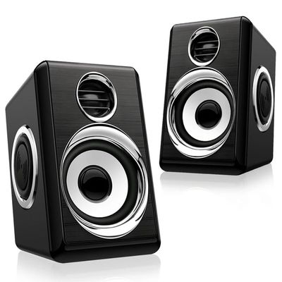 YMGSCC Wired Computer Speakers Bass Reinforcement 4 Diaphragm for Laptop Desktop Phone 8W High Power Loudspeaker