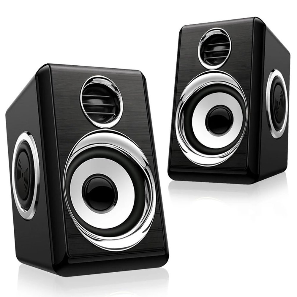 YMGSCC Wired Computer Speakers Bass Reinforcement 4 Diaphragm for Laptop Desktop Phone 8W High Power Loudspeaker