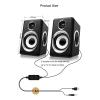 YMGSCC Wired Computer Speakers Bass Reinforcement 4 Diaphragm for Laptop Desktop Phone 8W High Power Loudspeaker view 3