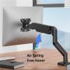CZPBXOX PC Computer Air Press Mount Stand,Ergonomics Monitor Bracket Bearing Weight 10kg,Gas Spring Stand for 17"-32" Monitor Holder(70R) view 4