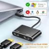 AKWOR USB to HDMI Adapter, USB 3.0 to HDMI 1080P Video Audio Converter Connect PC, Laptop to Monitor/HDTV/Projector, Support Windows Systems view 2
