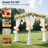 10 * 10 * 10FT Backdrop Canopy Kit Adjustable 4 Post Canopy Chuppah Mandap Hardware Kit Outdoor Wedding Party Stand 4 Post Backdrop Stand Kit for Wedding Party Photography Show view 4