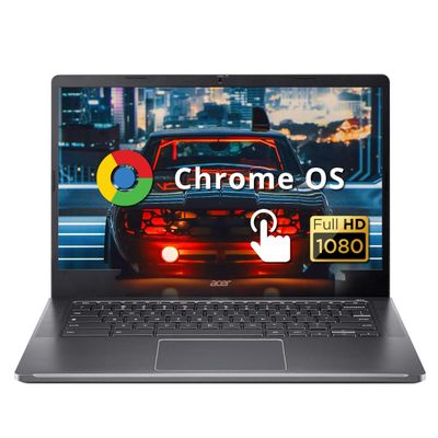 acer Chromebook Plus 14" FHD Touchscreen Laptop, Intel i3-N305 Processor, 8GB LPDDR5 RAM, 512GB SSD, Intel UHD Graphics, 1080p Webcam, Wi-Fi 6E, Chrome OS, Gray (Renewed)