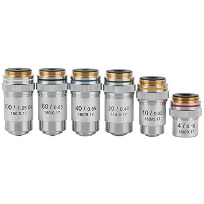Microscope 4X 10X 20X 40X 60X 100X 195 Biological Microscope 20.2mm Thread(B)