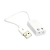 ARTIBETTER USB 2.0 Mini 7.1 Sound Card Adapter Cable for Laptop and Notebook Instant Connection White view 1