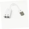 ARTIBETTER USB 2.0 Mini 7.1 Sound Card Adapter Cable for Laptop and Notebook Instant Connection White view 3