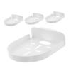 IWOWHERO 4pcs Adhesive Camera Wall Mount Holder Security Camera Bracket Floating Shelf Plastic Wall Mount for Monitors view 1