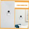 IWOWHERO 4pcs Adhesive Camera Wall Mount Holder Security Camera Bracket Floating Shelf Plastic Wall Mount for Monitors view 3