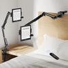 Bongogoo Kindle Holder with Remote Page Turner Kindle Stand with Remote Page Turner for Bed, Hands-Free Clip Mount, Easy-Adjust Steel Arm (Not Gooseneck), No Text Blocking view 1