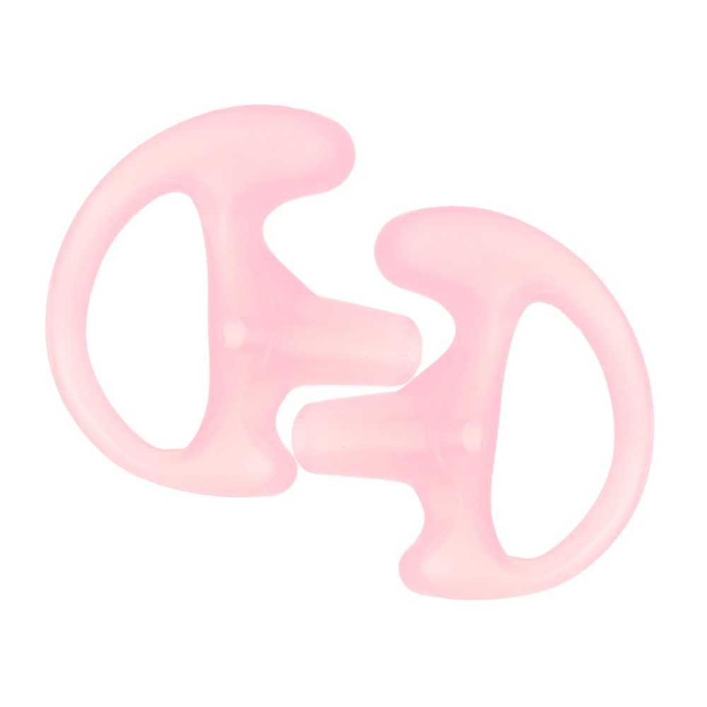 Silicone Replacement Earpiece for Interphone, Flexible Pink Ear Mold Pair