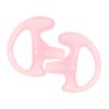 Silicone Replacement Earpiece for Interphone, Flexible Pink Ear Mold Pair view 1