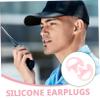 Silicone Replacement Earpiece for Interphone, Flexible Pink Ear Mold Pair view 3