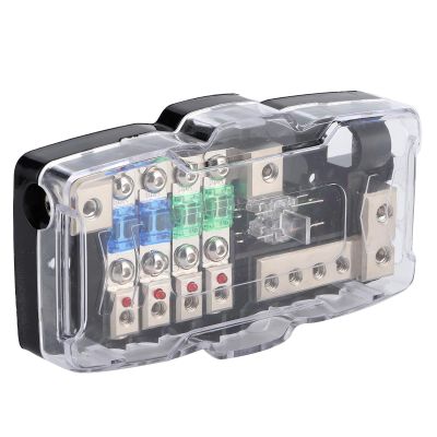 Box Car Audio Stereo Multifunctional 4 Way Distribution Holder for Vehicle Power Splitting