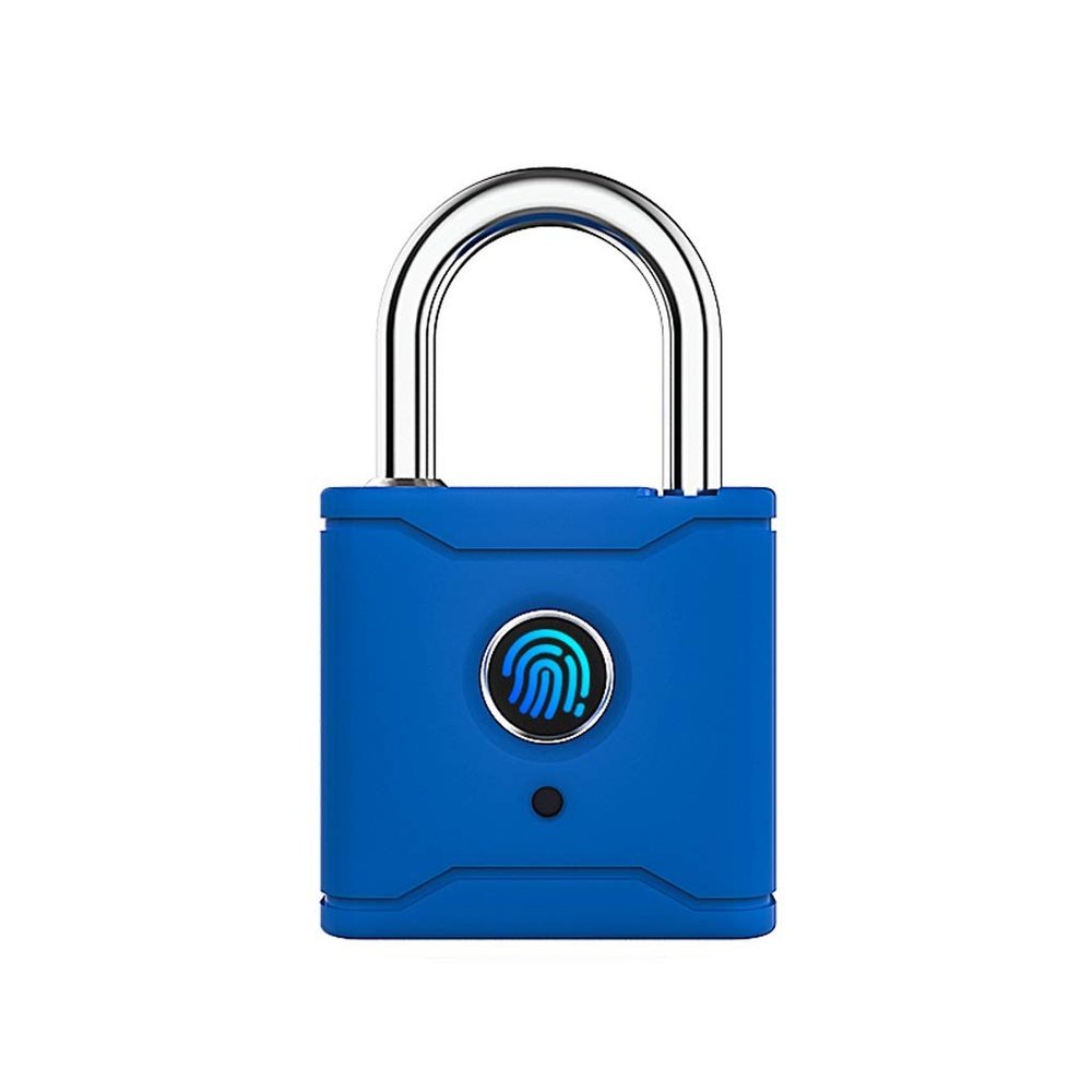 DUYHBAWRS-007 Smart Padlock Fingerprint Lock Smart Lock Keyless with TTlock App(Royal Blue)