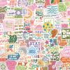 100 Inspirational Stickers Pack for Preppy Girls Women Kids Vinyl Waterproof Positive Aesthetic Stickers for Water Bottles, Laptop, Phone Pink Aesthetic Preppy Stuff, Things, Motivational Decals view 1