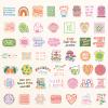 100 Inspirational Stickers Pack for Preppy Girls Women Kids Vinyl Waterproof Positive Aesthetic Stickers for Water Bottles, Laptop, Phone Pink Aesthetic Preppy Stuff, Things, Motivational Decals view 2