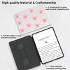 Joyland Cute Pink Bow Pattern for Kindle Paperwhite 12th Gen 2024 (7inch) Premium PU Leather Protective Sleeve Cover with Hand Strap,Auto Sleep/Wake view 3