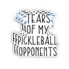 (3pcs) Tears of My Pickleball Opponents Sticker Funny Sarcastic Quotes Inspirational Phrase Pickleball Sport Lovers Vinyl Decal for Tumbler Laptop Kindle Water Bottles Tablet Books Phone - Size 3x2.8 view 1