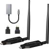 Wireless HDMI Transmitter and Receiver 2025 Upgraded 165FT/50M, HDMI Wireless Plug & Play, 4K Decoding 1080P@60Hz, Ultra-Low Latency, Suitable for Meetings, Home, Outdoor and More view 1