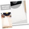 JEWEDECO Vinyl Record Accessories Self-Adhesive Sleeves Keep Your Records Safe from Tears Damage Easy Storage view 2