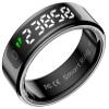 Smart Ring for Men Health Ring with Touchscreen Heart Rate Monitor Sleep Tracker Gesture Control for Scrolling Fitness Tracker Ring Pedometer IP68 Waterproof Compatible with iOS Android Phones view 1