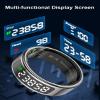 Smart Ring for Men Health Ring with Touchscreen Heart Rate Monitor Sleep Tracker Gesture Control for Scrolling Fitness Tracker Ring Pedometer IP68 Waterproof Compatible with iOS Android Phones view 2