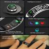 Smart Ring for Men Health Ring with Touchscreen Heart Rate Monitor Sleep Tracker Gesture Control for Scrolling Fitness Tracker Ring Pedometer IP68 Waterproof Compatible with iOS Android Phones view 3