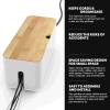 SRJUSV Cable Management Box Socket Cables Storage Box Wire and Cord Management Organizer Cord Hider Organizer Box Desk Outlet Box view 3