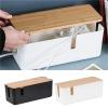 Cable Management Box Cable Storage Box Power Strip Wire Case Charger Socket Cord Organizer Charger Wire Management Case(Black) view 3