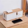 Cable Management Box Cable Storage Box Power Strip Wire Case Charger Socket Cord Organizer Charger Wire Management Case(Black) view 4