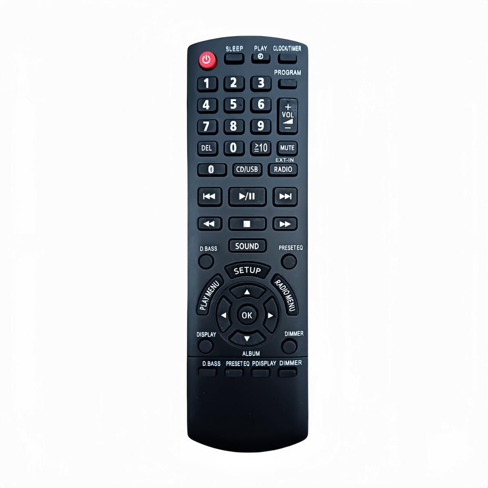 Dtirszxy N2QAYB001101 N2QAYB001102 Replacement Remote Control for Panasonic HiFi Stystem SC-ALL7CDEBK SCALL7CDEBK SC-PMX800 Watt Shelf Audio System