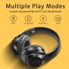 JUNAN Bluetooth Headphones Over-Ear,Foldable,Wireless and Wired Headset,Deep Bass,HiFi Stereo Audio,Low Latency Headphone,Built-in Microphone,SD/TF,FM Radio for Cellphone,PC,TV,etc. view 4