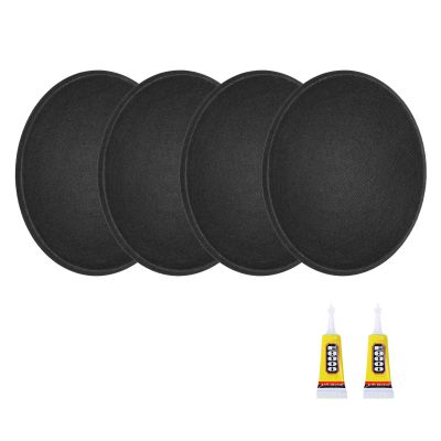 MECCANIXITY 4Pcs Speaker Dust Cap 110mm/4.33" Outer Diameter Dome Paper Cap Subwoofer Coil Cover Caps with Repair Glue for Speaker Decoration Accessory Repair