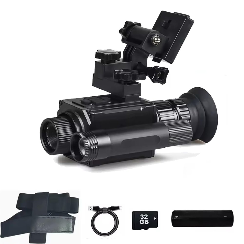 HUVIOVED 850Nm Night Vision Monoculars/Digital Night Vision Goggles for Adults/Military Tactical Night Vision Scope with HD 1.4" AMOLED Screen and 32GB Memory Card