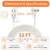 Zlierop 12 FT Clear Extension Cord, 3 Outlet Extension Cords with Polarized End, UL-Certified Clear Extension Cord Indoor Thin, 2 Prong Extension Cords 218 AWG 7A 125V 1Pack view 2