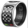 Smart Ring for Men Touchscreen Health Ring Heart Rate Monitor Sleep Tracker Gesture Control for Scrolling Videos Fitness Tracker Ring Pedometer IP68 Waterproof Compatible with iOS Android Phones view 1