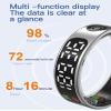 Smart Ring for Men Touchscreen Health Ring Heart Rate Monitor Sleep Tracker Gesture Control for Scrolling Videos Fitness Tracker Ring Pedometer IP68 Waterproof Compatible with iOS Android Phones view 2