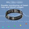 Smart Ring for Men Touchscreen Health Ring Heart Rate Monitor Sleep Tracker Gesture Control for Scrolling Videos Fitness Tracker Ring Pedometer IP68 Waterproof Compatible with iOS Android Phones view 3